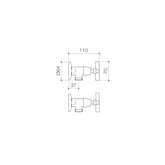 Caroma Classic Cross Washing Machine Set